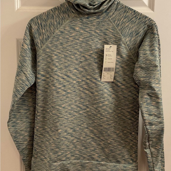 Sweaty Betty Spacedye Hooded Baselayer Top - NWT - Size Medium - Terrain Green - Picture 2 of 12